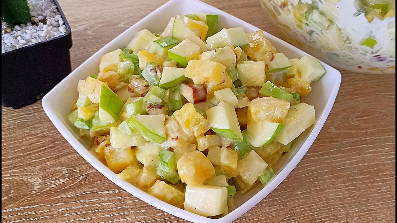 🍍 Deliciosa ensalada de piña y manzana 🤤😋