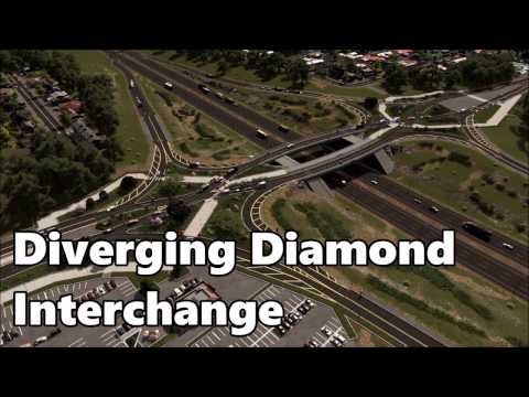 cities-skylines:-diverging-diamond-interchange-build