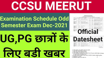 CCSU Examination Schedule Odd Semester Exam 2022 // Download Admit Card // LLB MA Msc All Datesheet