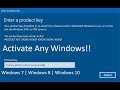 Activate any Windows 7 | 8 | 10 Easily Windows Product, Serial Key Generator