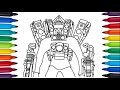 Skibidi Toilet TITAN SPEAKERMAN BOSS Coloring Pages | How to color Titan Speakerman | NCS Music #886