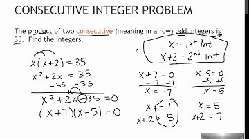 73 Quadratic Equation Application - Consecutive Integers (4.8)