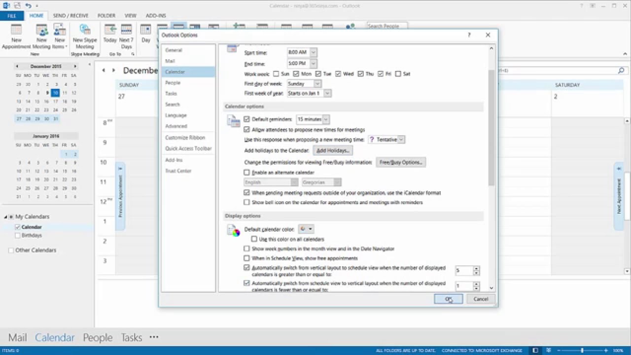 How To Add Holidays To Your Outlook Calendar YouTube