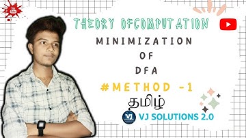 Minimization of DFA in Tamil | minimise DFA | Type - 1 | @VJ Solutions 2.0