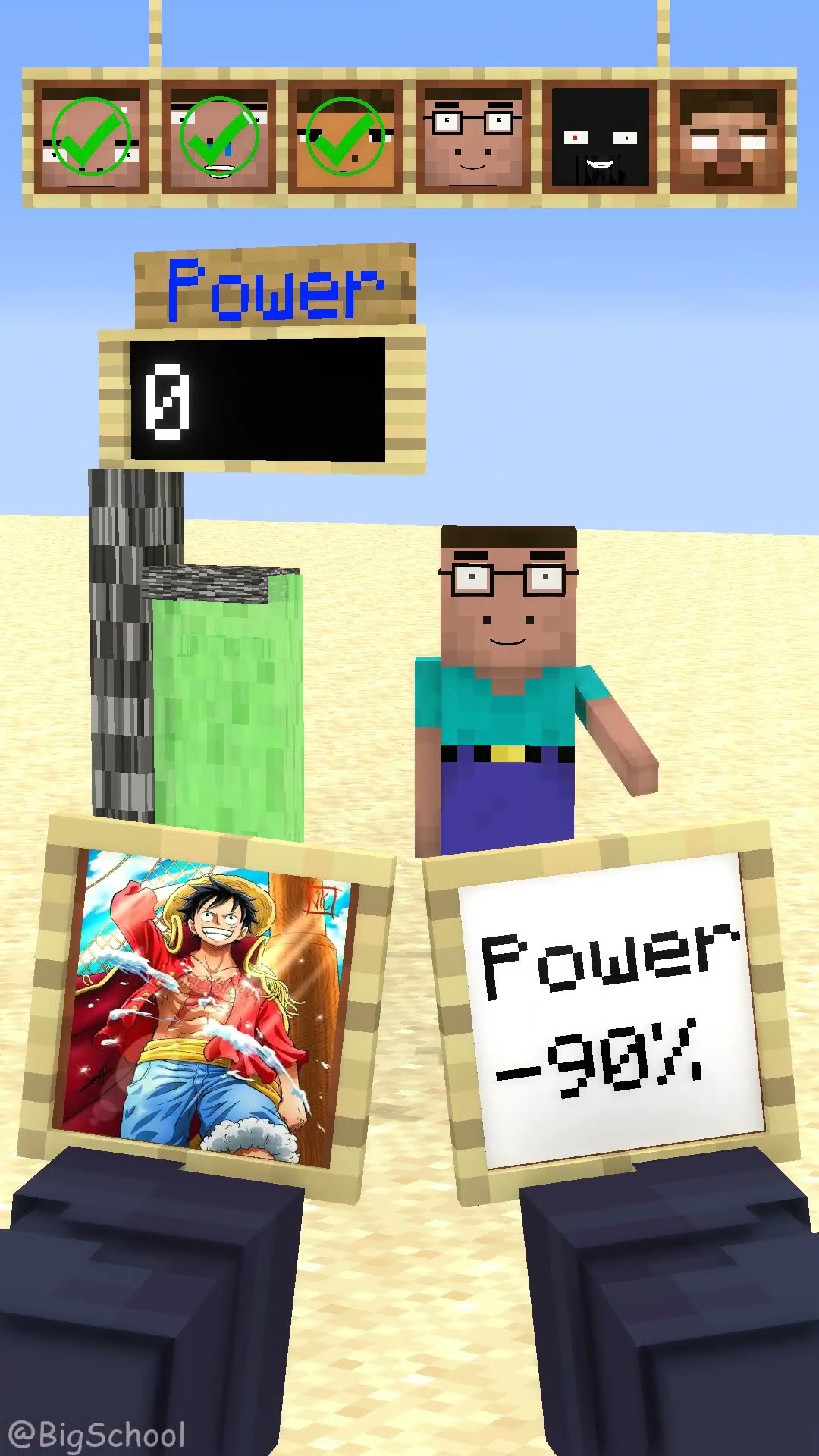 Help Herobrine choose and become the strongest person! ?