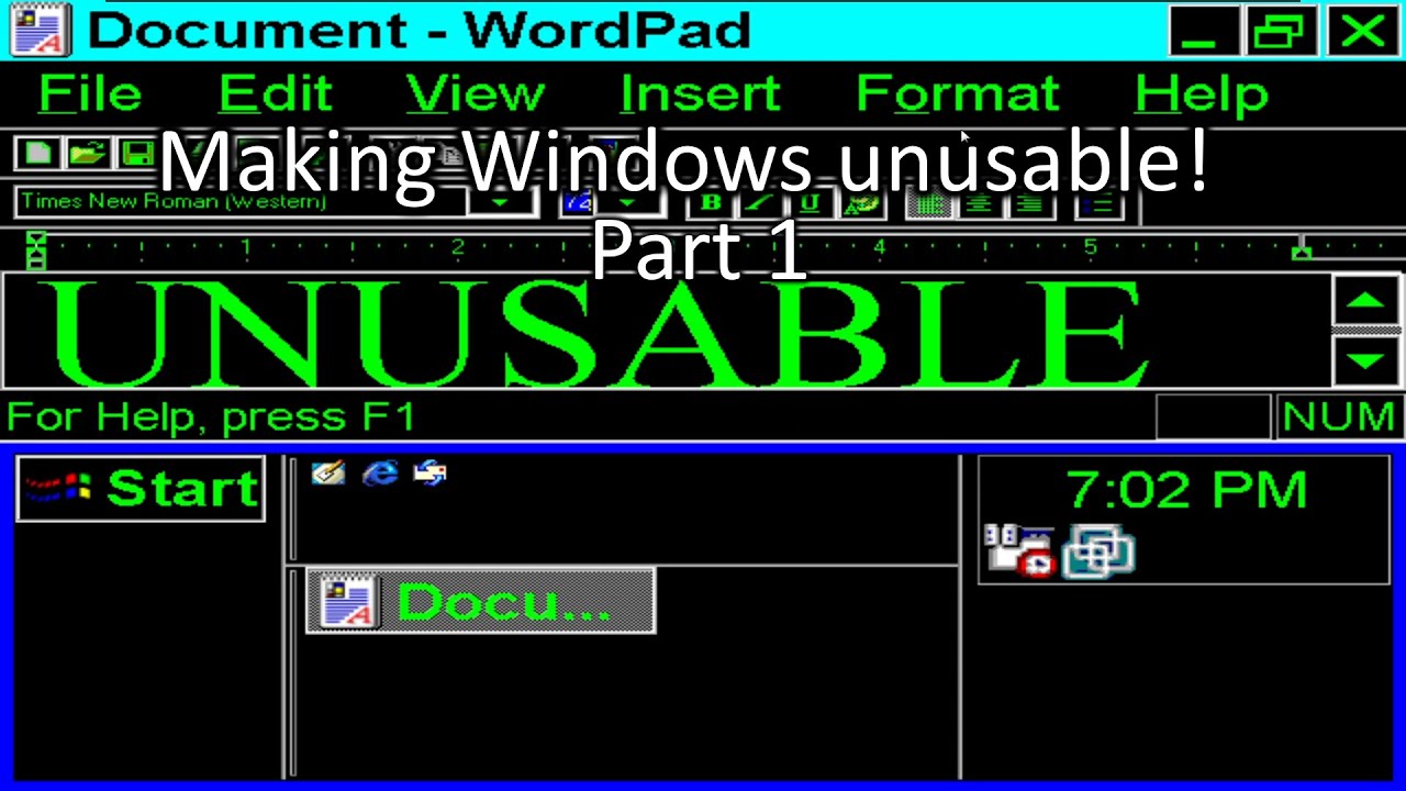 Making Windows unusable! (Part 1) - YouTube