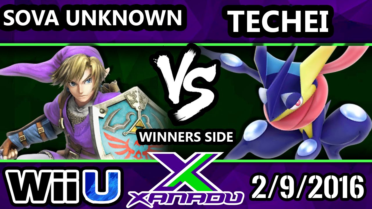S@X 136 - Sova Unknown (Link) Vs. Techei (Greninja) SSB4 Touranment - Smash Wii U - Smash 4
