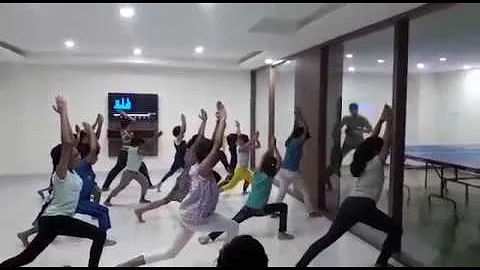 Kids performing Yoga with Music