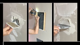 🚀 How to Repair Holes in Drywall Panels: Tips and Ideas  🔧  Plasterboard Repair