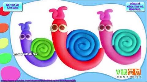 Dạy bé nặn đất sét, bé tập nặn con ốc sên