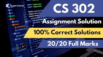 Cs 302 Assignment No 1 Correct Solutions 2025 | Cs 302 Assignment Solution #cs302 #assignment #2025