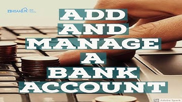 How to Add and Manage a Bank Account (Setup)on hisaab.pk