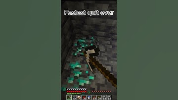 Fastest Minecraft Quit Ever! #shorts #minecraft