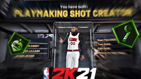 NEW BEST PLAYMAKING SHOT CREATOR BUILD IN NBA 2K21! BEST BADGES!