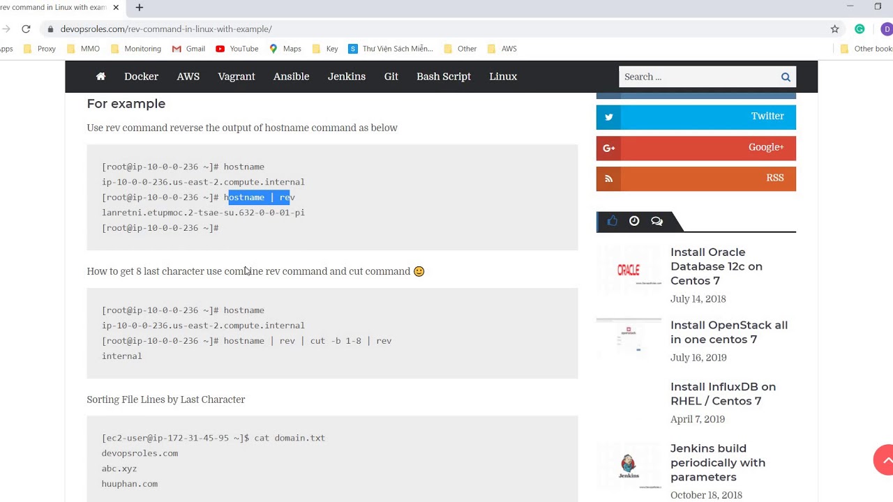 rev command in Linux with example - YouTube