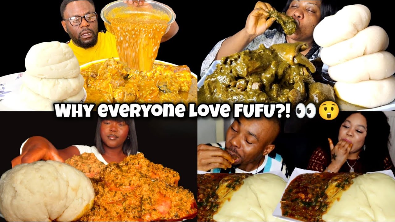 Why Everyone Loves FUFU! 👀🍲 | Nigerian Soup & FUFU ASMR MUKBANG 🇳🇬 | Sticky, Soft & Delicious 🤯
