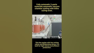 AB materials automatic degassing, mixing, dispensing, curing system w/ pallets circulate conveyor