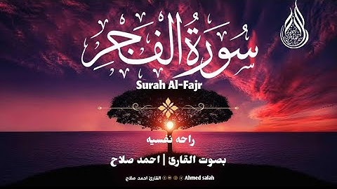 أواخر سوره (الفجر) 🌸💗 راحه نفسيه 😌 القارئ |احمد صلاح