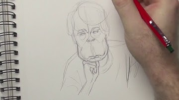 Stephen King Caricature Sketch Time-lapse