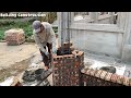 Construction Techniques To Complete Gate Pillar Decoration With Reinforced Concrete And Bricks