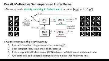 Deep Active Learning for Biased Datasets via Fisher Kernel Self-Supervision