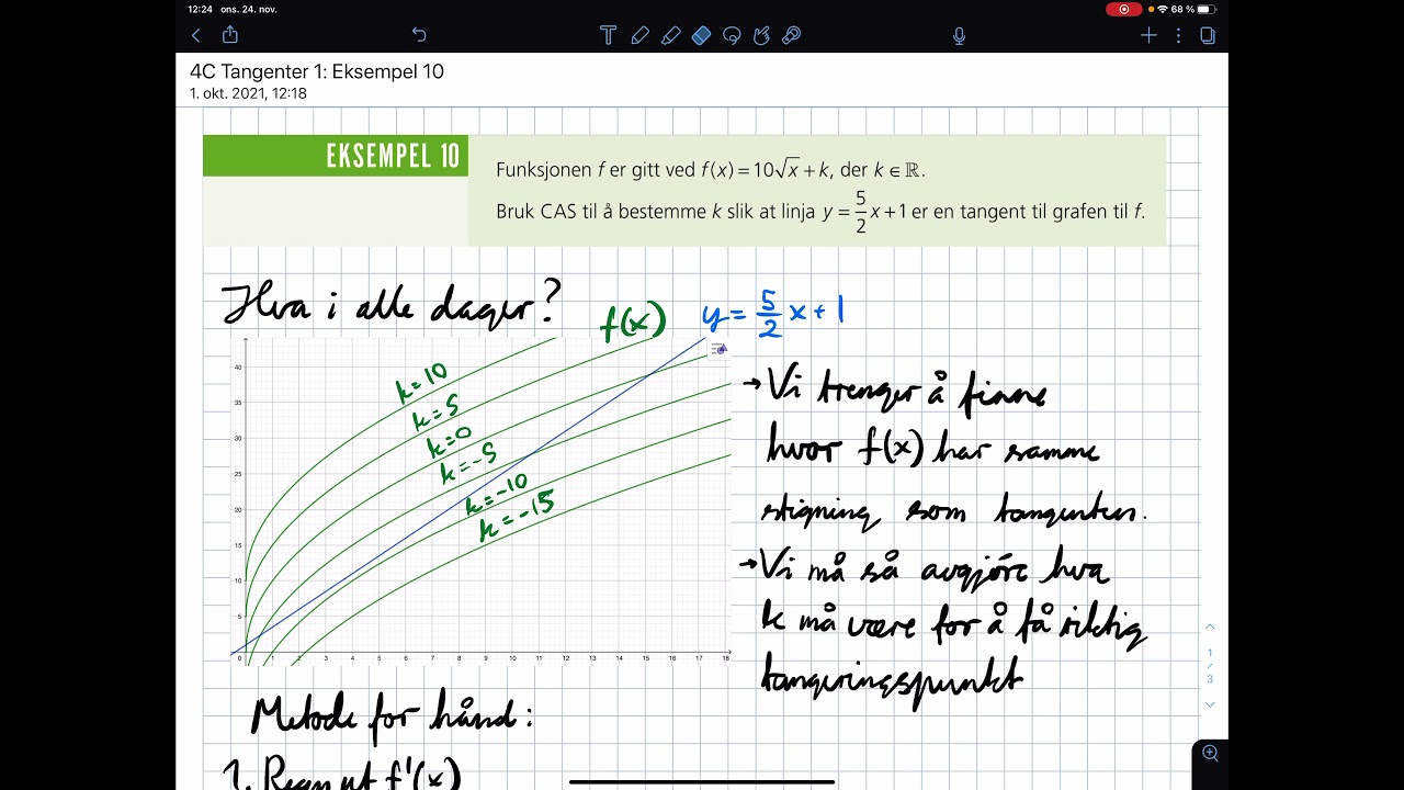 4C Tangenter 1: Eksempel 10
