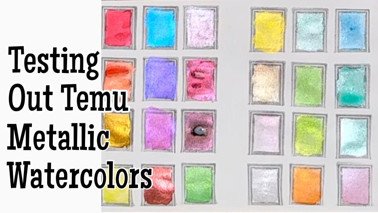 Dededepraise Metallic Watercolor 6/12 Color Set - Temu