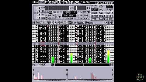 Chuck Rock Intro Theme Music, Amiga OctaMED View
