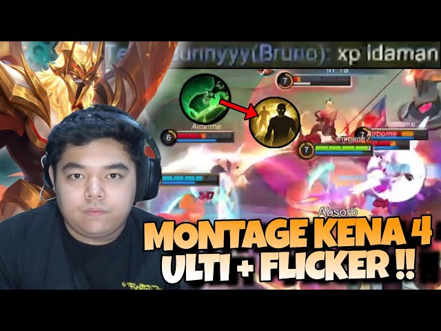 TERIZLA MONTAGE ULTI + FLICKER KENA 4 ORANG !! INI CARA LANING PHASE TERIZLA !! #MLBB class=