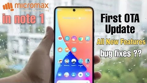 Micromax In Note 1 First Software Update || Review Of OTA Update ||