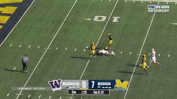Demond Williams to Raiden Vines-Bright Sets Up Game-Tying TD at Michigan | Washington Football