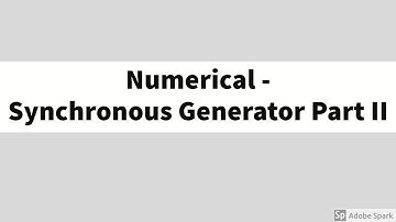 #14 Numerical on Synchronous Generator - Part II