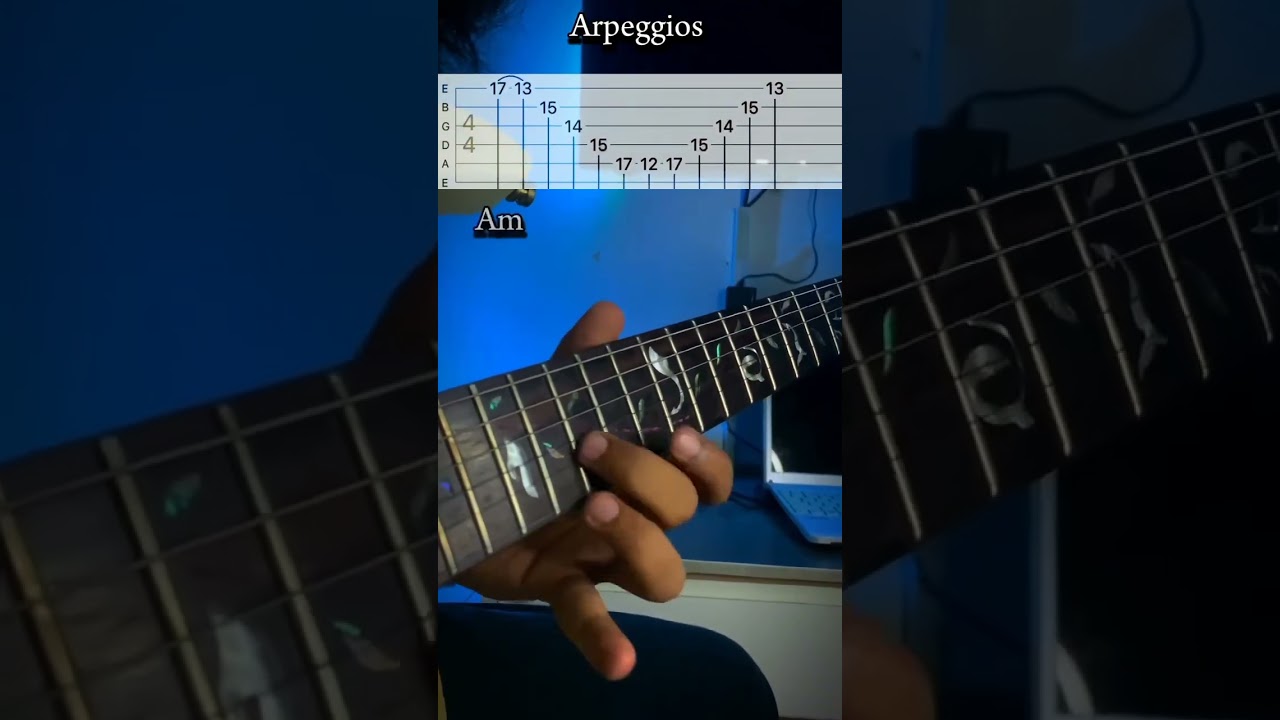 Sweep picking practice arpeggios tabs #guitarpractice #guitartabstutorial #guitar #electricguitar