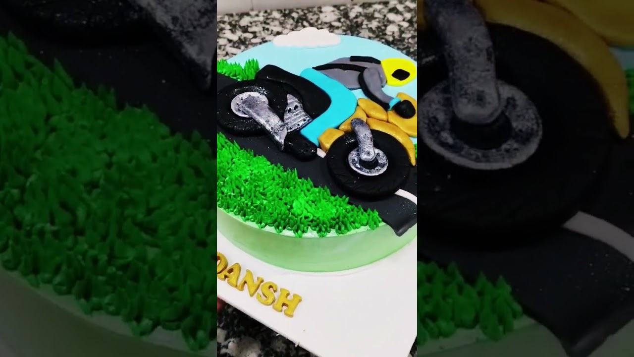 bike lover birthday cake/bullet design cake