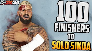 100 Finishers to Solo Sikoa in WWE 2K24 !!!!