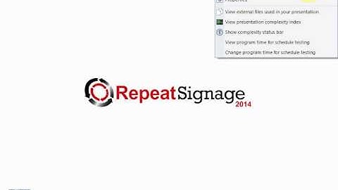 Repeat Signage controls - PowerPoint scheduler control