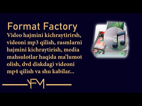 Format factory || video hajmini kichraytirish || videoni mp3 qilish