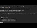 Leetcode - 1827. Minimum Operations to Make the Array Increasing | Live Solution