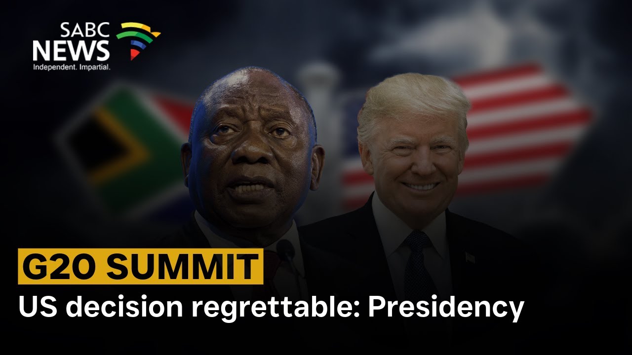⁣G20 Summit | US decision regrettable: Presidency