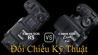 Canon EOS R5 và Canon EOS Kiss X90: Một Đối Chiếu Về Thông Số Kỹ Thuật