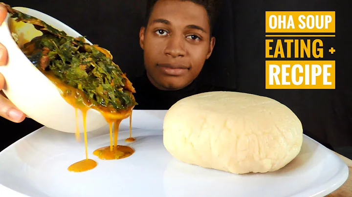 ASMR SLURPY EATING AFRICAN NIGERIAN SEMOVITA AND OHA SOUP RECIPE & MUKBANG(No talking)eating sounds