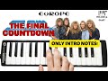 Final countdown  europe  intro melodica notes