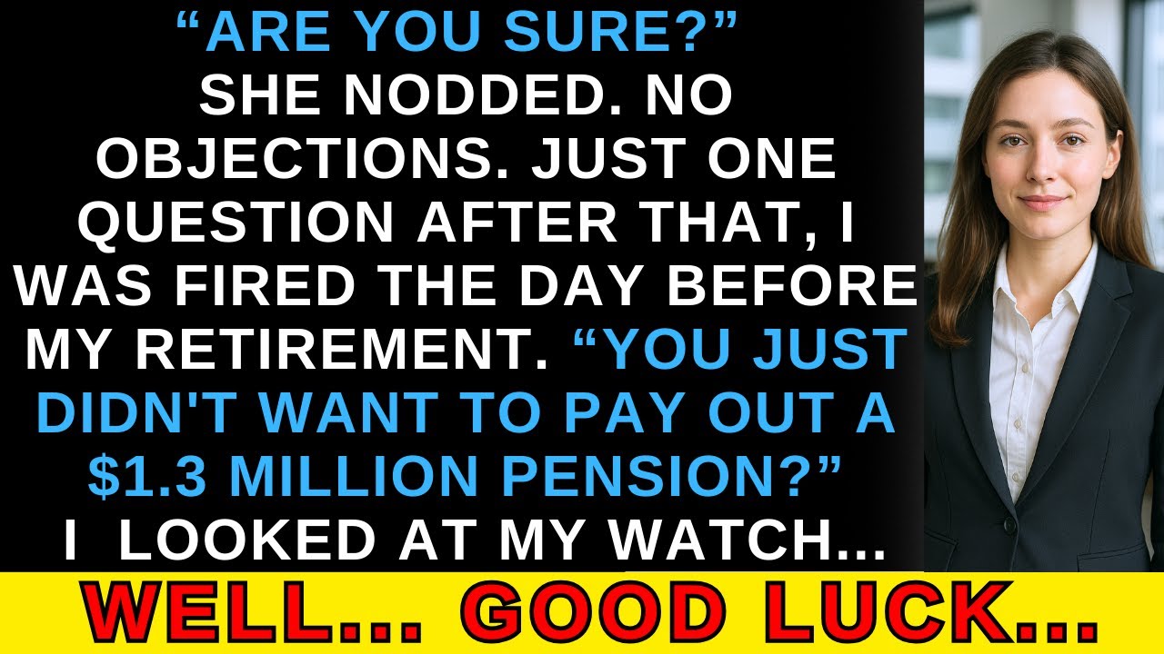 I Was Fired The Day Before My Retirement So They Wouldn't Have To Pay Me 1.3 Million In Compensation