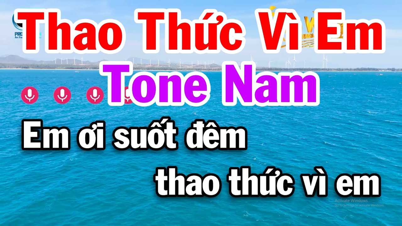 Karaoke Thao Thức Vì Em Tone Nam Nhạc Sống 2026