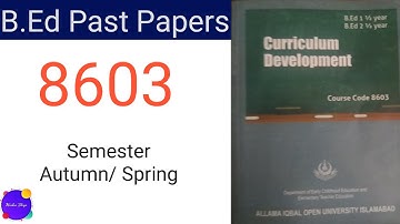 B.Ed Past Papers 8603 | Minha Vlogs