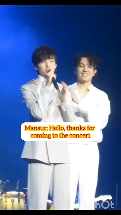 Dimash and Mansur joke on stage