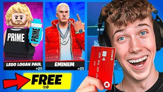 I Opened a 101 FREE ITEMSHOPS in Fortnite!