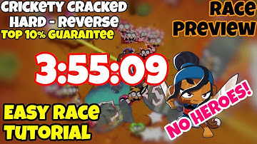 Crickety Cracked | Bloons TD 6 (BTD6) Easy Race Tutorial (Mobile Friendly; No Micro)