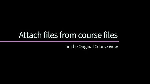 Attaching Files from Course Files in Blackboard