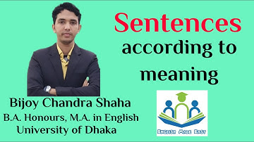 Sentences according to meaning । Assertive । Interrogative । Imperative । Optative । Exclamatory
